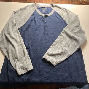 Men's 3XLT Foundry long sleeve blue and gray shirt